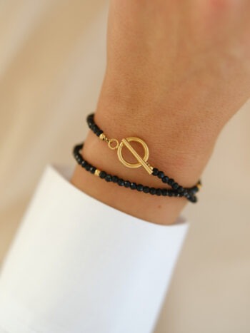 Infinity dvojitý náramek onyx